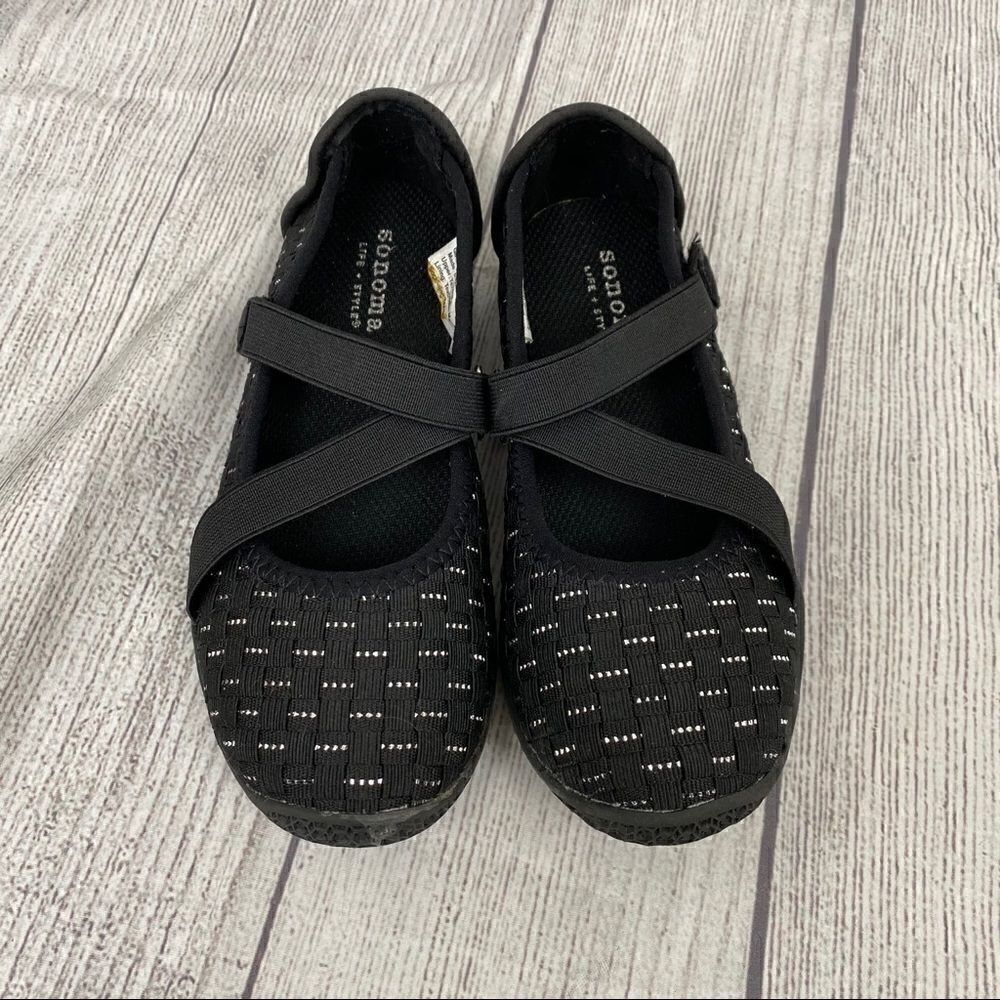 Sonoma girls slip on shoes w/elastic straps sz 12